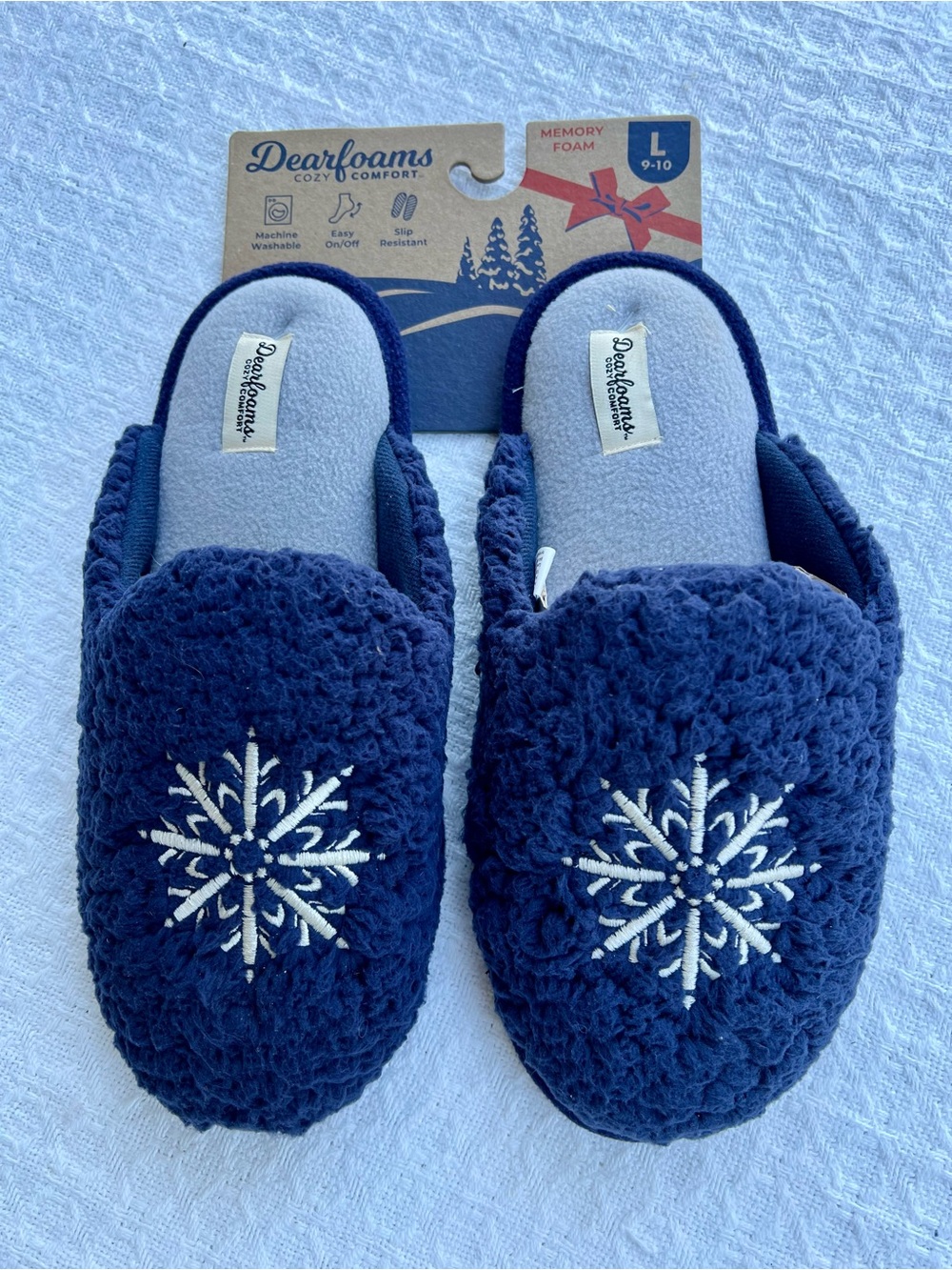 DEARFOAMS COZY COMFORT WOMEN"S TEDDY NOVELTY SCUFF SLIPPERS